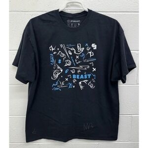 Mr Beast T Shirt Adult 2XL Black 1,000,000 Subscribers Livestream Signed Mens